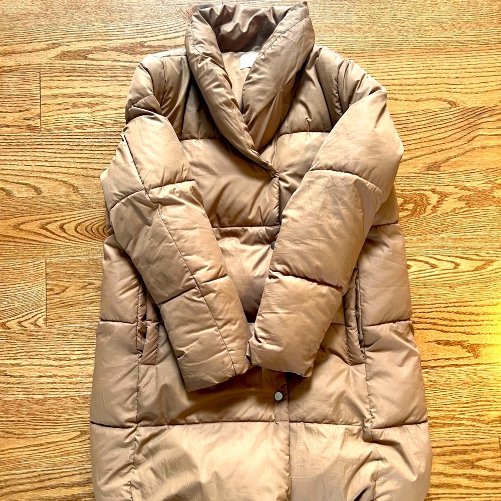 Brown puffer coat